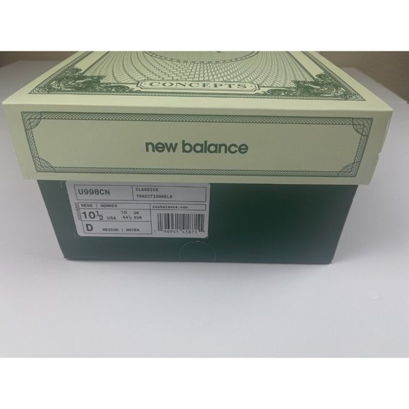 New Balance Concepts x New Balance 998 Sea Salt with Covert Green Size 10.5 US - Picture 10 of 10